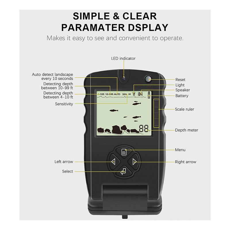 New Portable Fish Finder, Ice  - Fishing Depth Finder 评论和价格