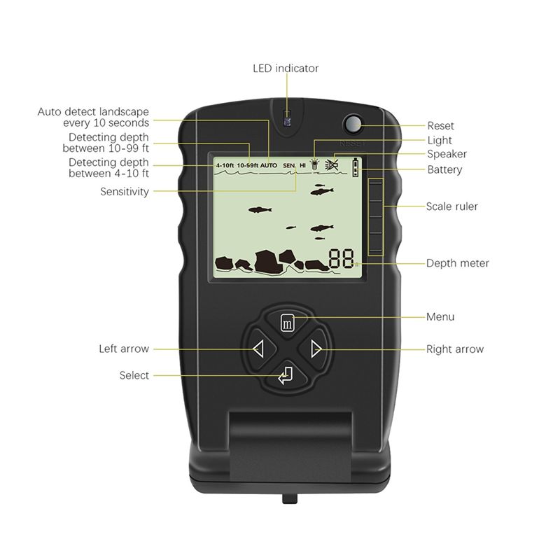 New Portable Fish Finder, Ice  - Fishing Depth Finder 评论和价格