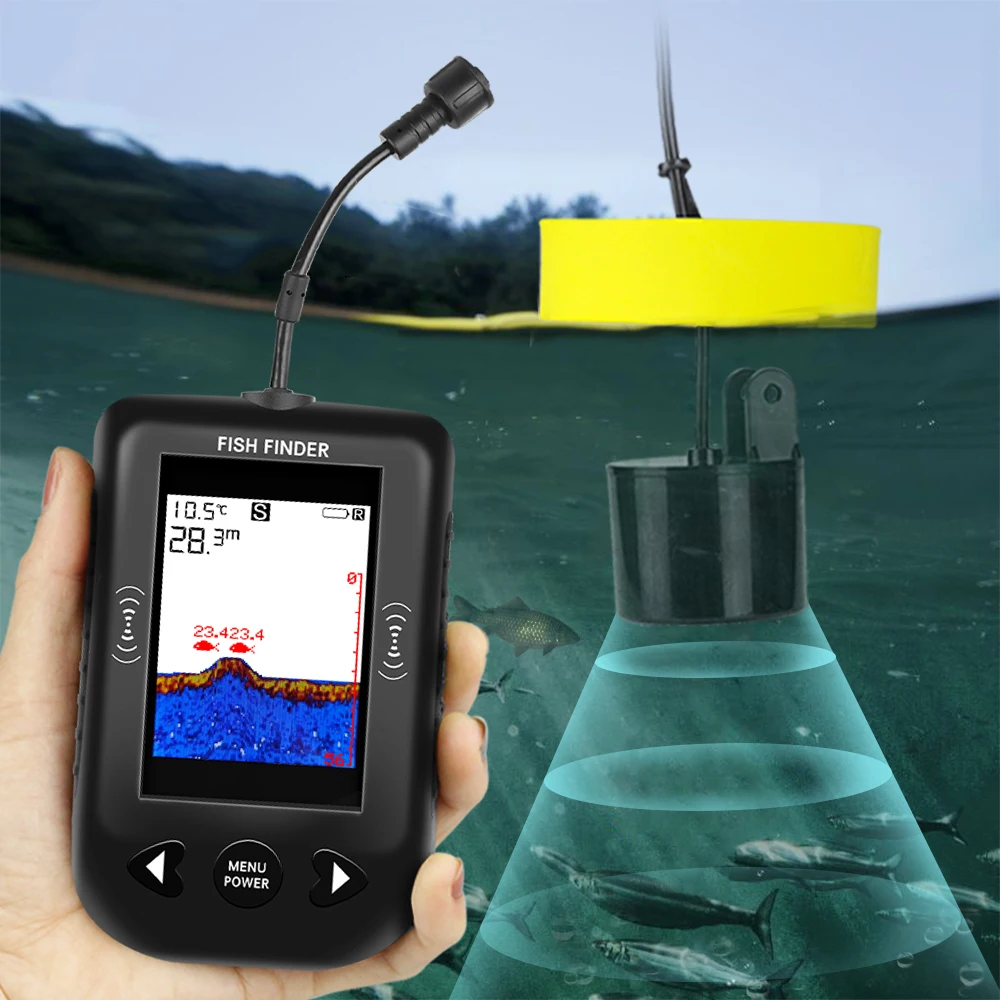 Alarm 100M Portable Sonar Fish - Fish Finder Transducer 评论和价格