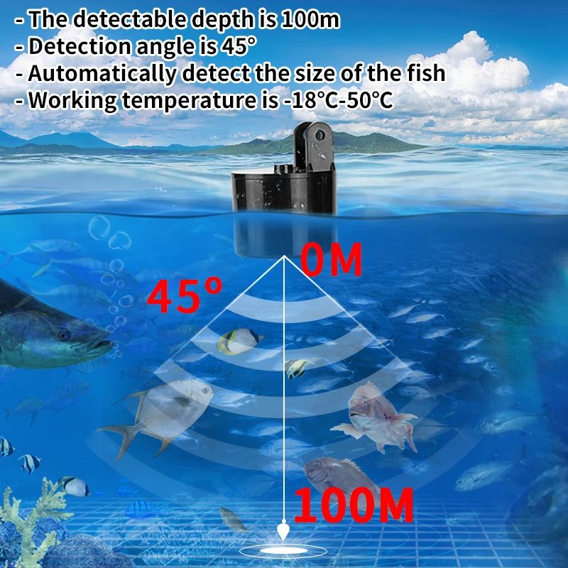 Alarm 100M Portable Sonar Fish - Fish Finder Transducer 评论和价格