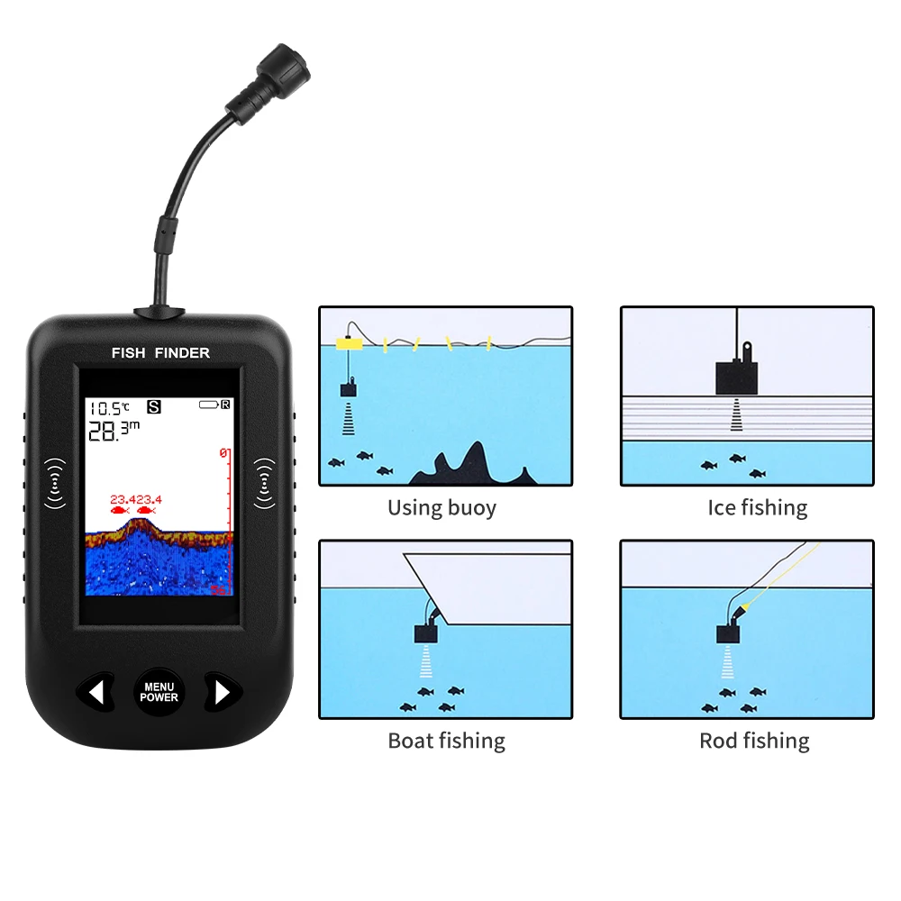Alarm 100M Portable Sonar Fish - Fish Finder Transducer 评论和价格