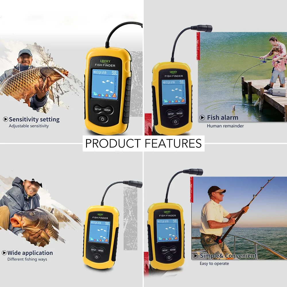 Lucky LCD Color Screen Portabl - Fishing Depth Finder 评论和价格