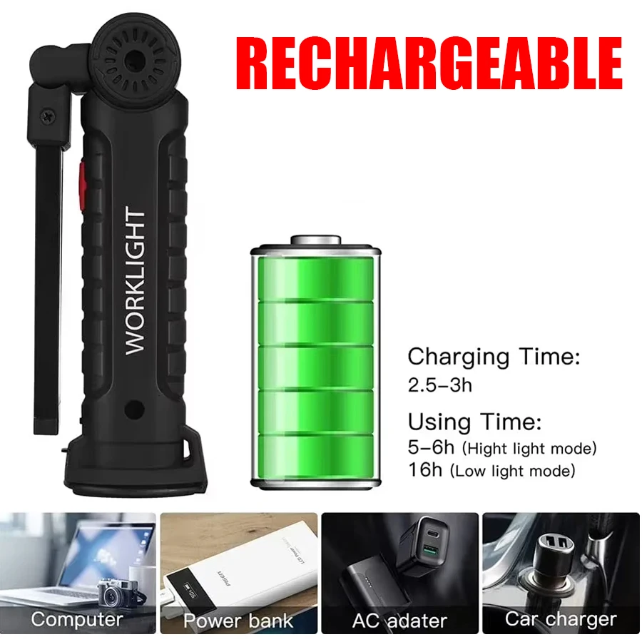 Rechargeable Magnetic Work Lig - Fishing Light 评论和价格