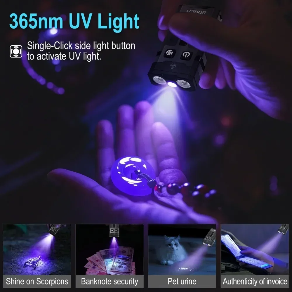 BORUiT EV20 1100LM EDC UV Keyc - Fishing Light 评论和价格