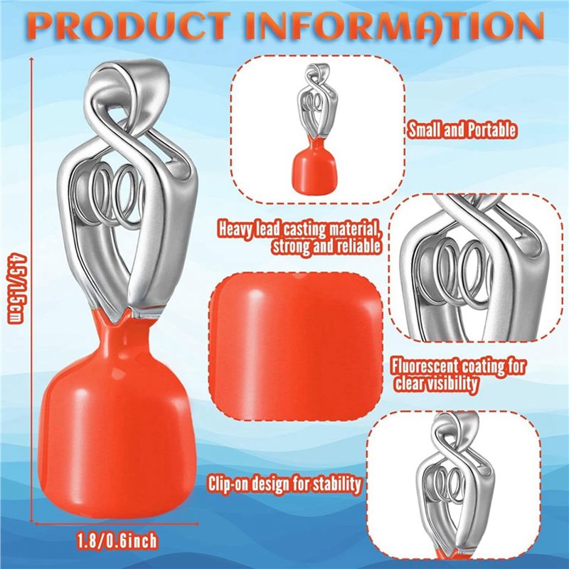 Clip-On Water Deep Gauge Instr - Fishing Depth Finder 评论和价格