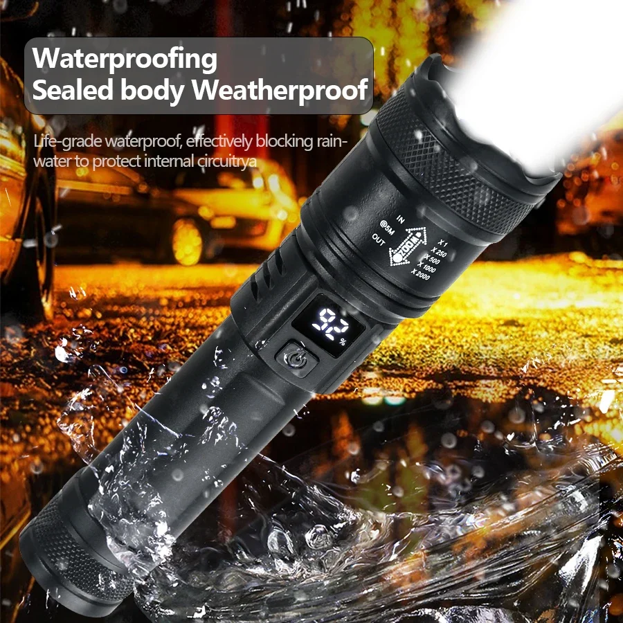 9900LM Powerful LED Flashlight - Fish Finder Battery 评论和价格