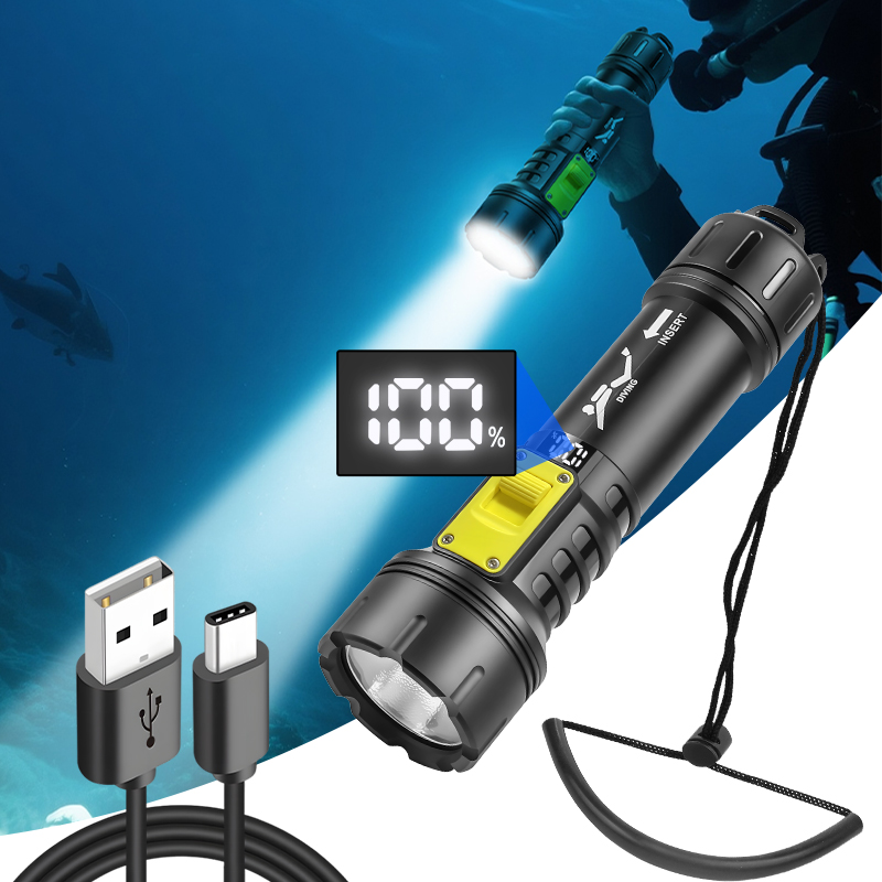 New XHP70 Diving Flashlight IP - Fishing Light 评论和价格