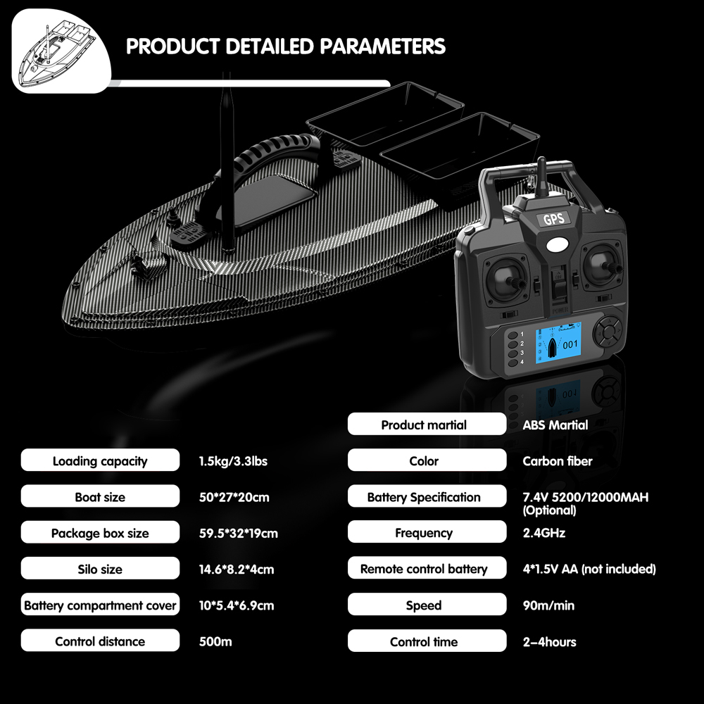 V070 12000mAh/5200mAh RC Bait  - Fishing Gps 评论和价格