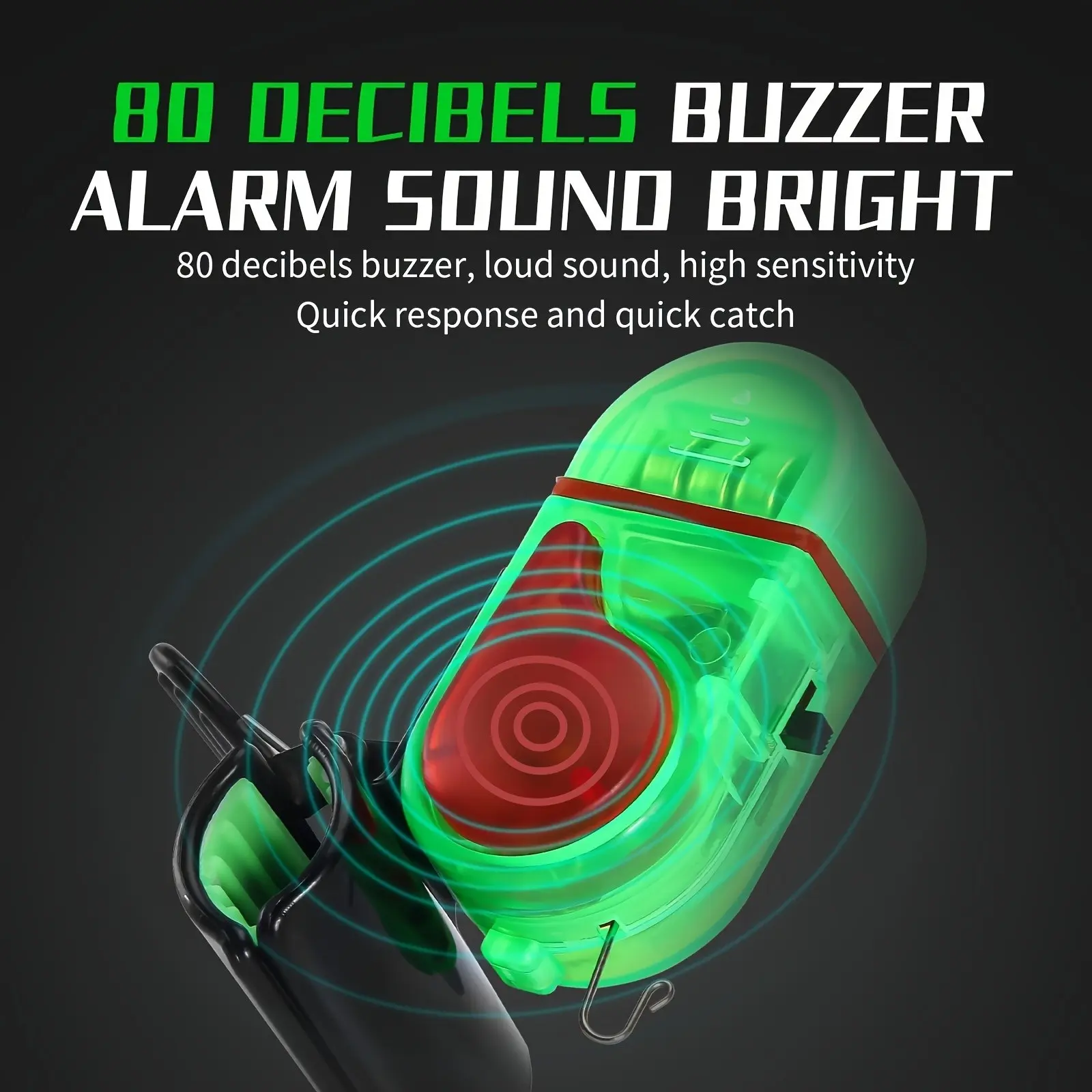 2PCS LED Fishing Bite Alarm, 2 - Bite Alarm 评论和价格